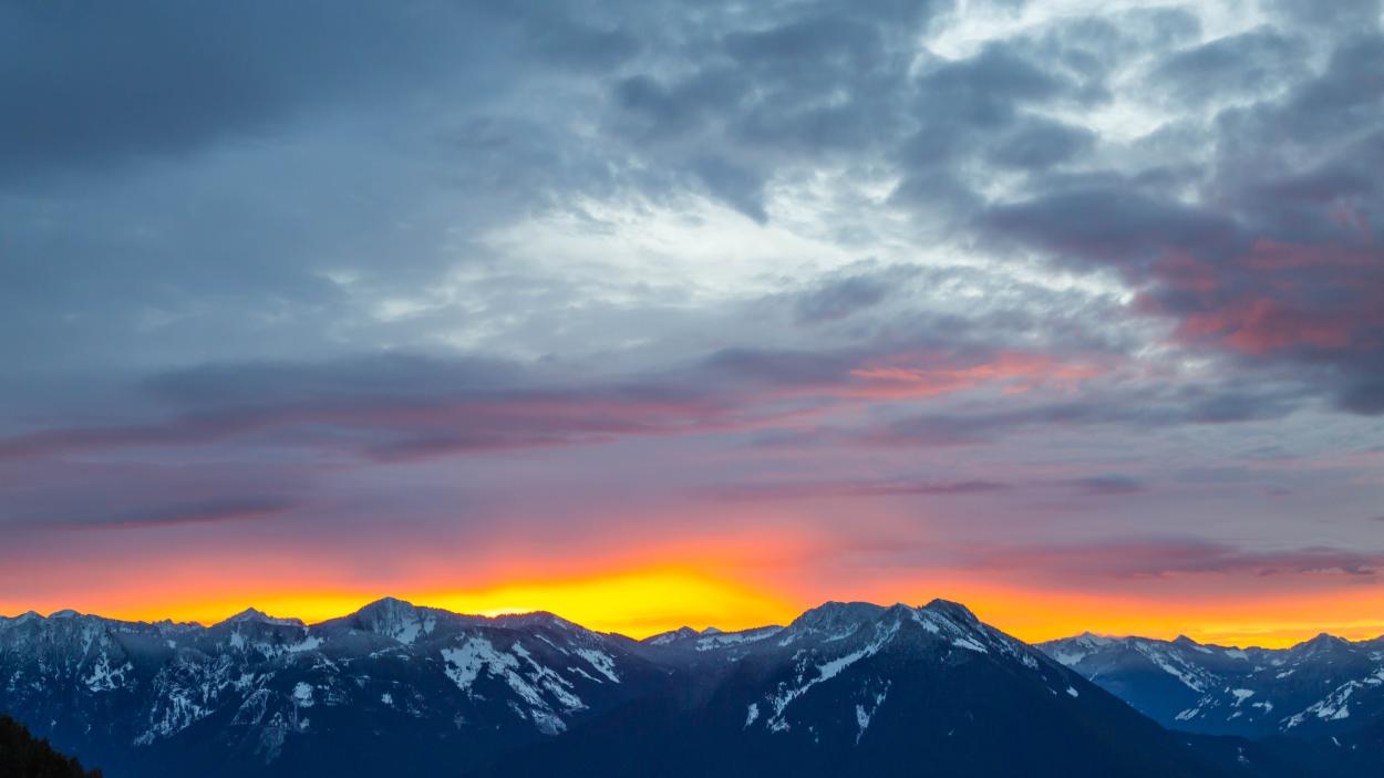 Sunrise over mountains