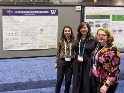 Adriana with Judit and Elaine at a poster presentation